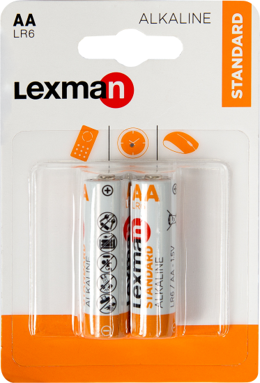 Батарейка Lexman Standard AA (LR6) алкалиновая 2 шт.