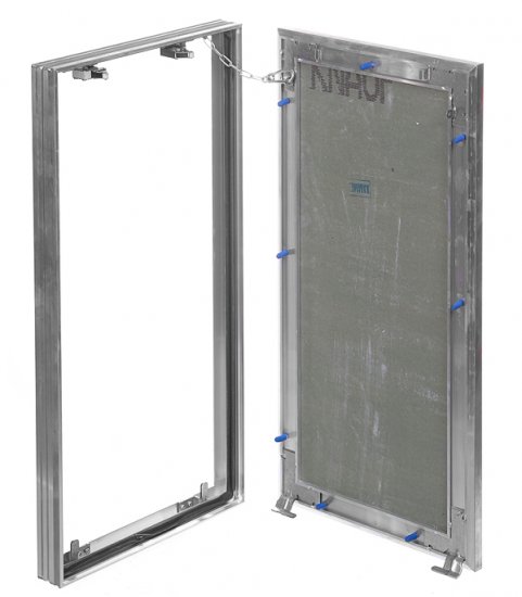 Люк ревизионный под плитку Хаммер Гиппократ-П алюминиевый 300х600 мм скрытый нажимной