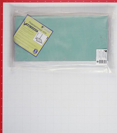 Люк ревизионный под плитку Хаммер Гиппократ-П алюминиевый 300х600 мм скрытый нажимной