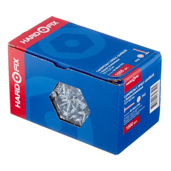Саморезы клопы 13x4,2 мм с буром усиленные Hard-Fix (1000 шт.)