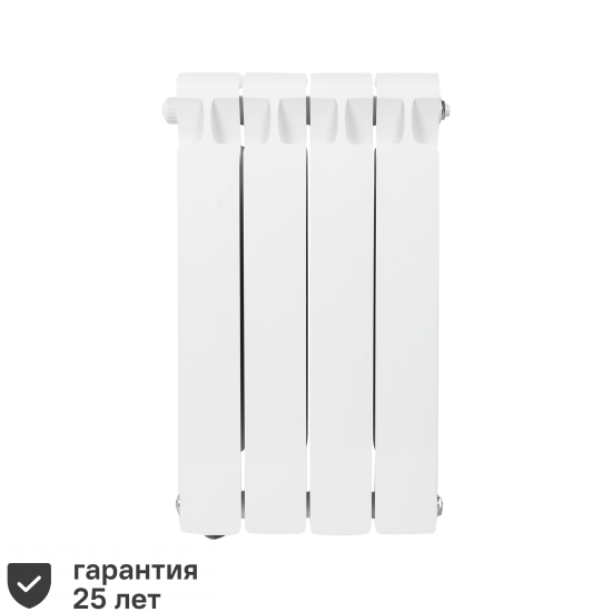 Радиатор секционный Rifar Monolit 500/100 биметалл 4 секции нижнее левое подключение цвет белый