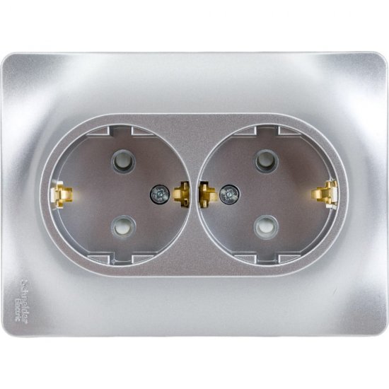 Двухместная розетка Systeme Electric GLOSSA