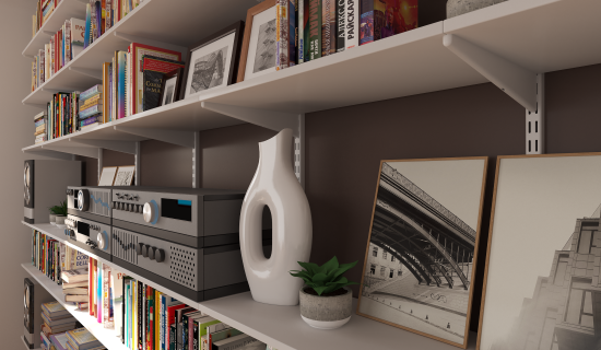 Кронштейн для полок НСХ 39 см нагрузка до 20 кг цвет белый