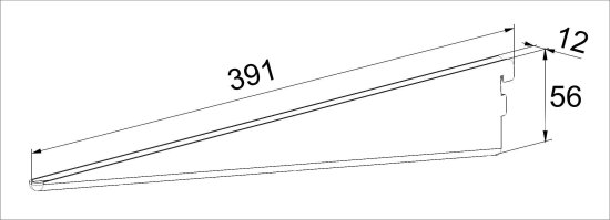 Кронштейн для полок НСХ 39 см нагрузка до 20 кг цвет белый
