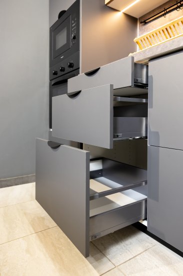 Ящик выдвижной Flowbox 36.8x18.92x50.44 см сталь/ЛДСП цвет антрацит