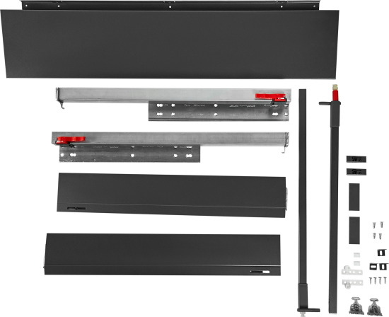 Ящик выдвижной Flowbox 36.8x18.92x50.44 см сталь/ЛДСП цвет антрацит