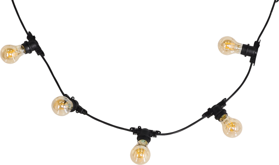 Гирлянда белт-лайт из лампочек Uniel электрическая 220 В 10 м под 40 ламп Е27 цвет черный, лампы не входят в комплект