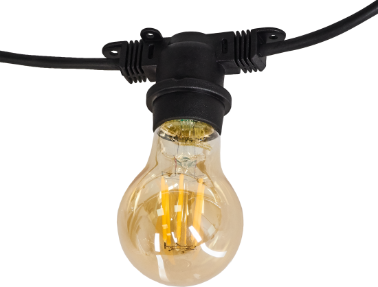 Гирлянда белт-лайт из лампочек Uniel электрическая 220 В 10 м под 40 ламп Е27 цвет черный, лампы не входят в комплект