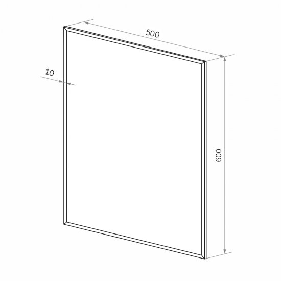 Зеркало прямоугольное 50х60 см Continent Прямоугольник (В135)