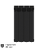 Радиатор секционный Rifar Monolit M50004RAL9005 500/100 4 секции боковое подключение биметалл черный
