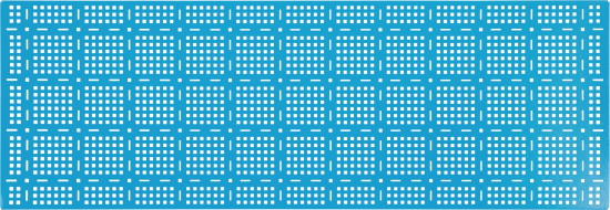 Перфопанель 115.8x40 см для стеллажа МКФ сталь цвет синий