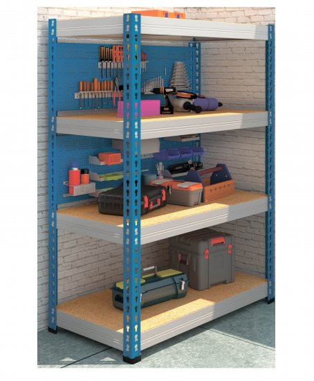 Перфопанель 115.8x40 см для стеллажа МКФ сталь цвет синий