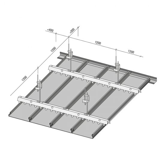 Рейка сплошная S-дизайн 4 м 100AS Эконом белая матовая
