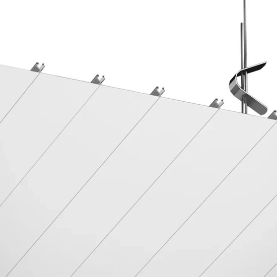 Рейка сплошная S-дизайн 4 м 100AS Эконом белая матовая