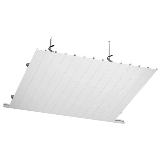 Рейка сплошная S-дизайн 4 м 100AS Эконом белая матовая