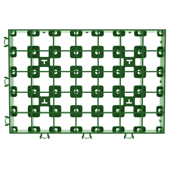 Газонная решётка 60x40 см D400 пластик цвет зелёный