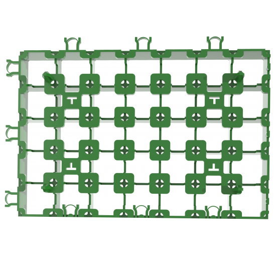Газонная решётка 60x40 см D400 пластик цвет зелёный