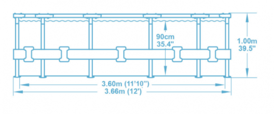Бассейн каркасный Bestway 56260 BW 366x100 см