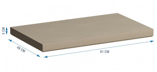 Столешница для ванной Scandi SC-80MS 80x4x47 см, искусственный камень, цвет матовый графит