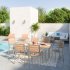 Стол садовый Naterial Menorca 180x100 см алюминий