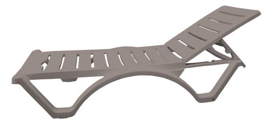 Шезлонг Adriano Classic 187x65x82 см пластик бежевый