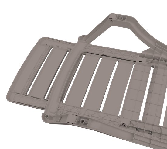 Шезлонг Adriano Classic 187x65x82 см пластик бежевый