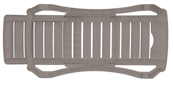 Шезлонг Adriano Classic 187x65x82 см пластик бежевый