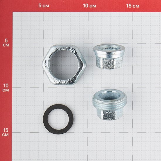 Муфта разъемная Gebo Platinum (330-4V) 1/2 ВР(г) х 1/2 ВР(г) с накидной гайкой чугунная оцинкованная