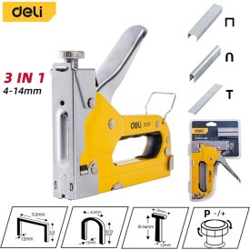 Степлер Мебельный DELI DL1313 3-в-1