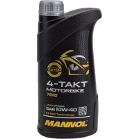 Синтетическое моторное четырехтактное масло для мотоциклов MANNOL MOTORBIKE 10W-40