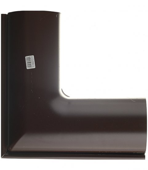 Угол желоба Grand Line металлический внешний d125 мм 90° коричневый RAL 8017