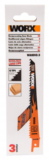 Лезвия для сабельной пилы Worx 15 см