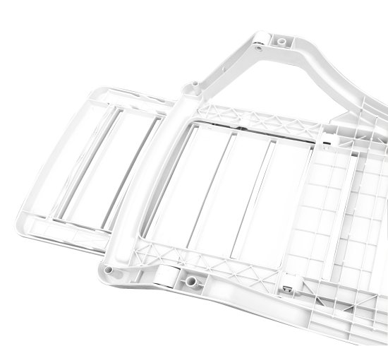 Шезлонг складной Adriano Classic 187x65x31 см пластик белый