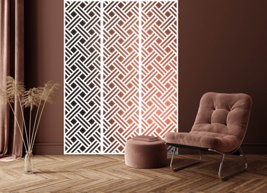 Стеновая панель МДФ Сканди 2440x600x10 мм 1.46 м²