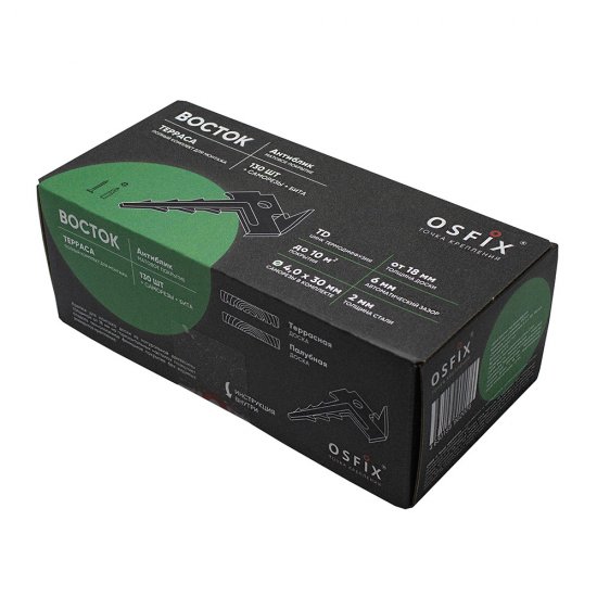 Крепеж с термодиффузионным цинкованием для террасной доски Осфикс Восток (130 шт.)