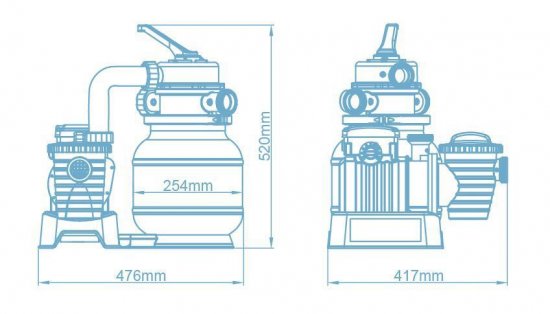 Насос для бассейна Bestway с песчаным фильтром 42300л 5.7м³/ч