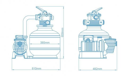 Насос для бассейна Bestway с песчаным фильтром 66600л 11.3м³/ч