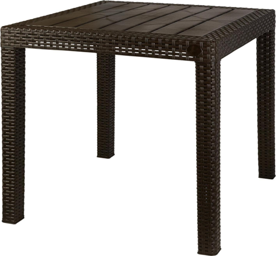 Стол Ingreen Rattan 78.9x78.9x70 см пластик коричневый