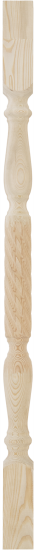 Балясина цельноламельная лиственница сорт Экстра витая 50x50x900 мм