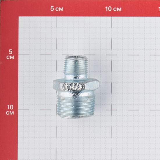 Ниппель переходный Gebo Platinum (245-25V) 1 НР(ш) х 1/2 НР(ш) чугунный оцинкованный