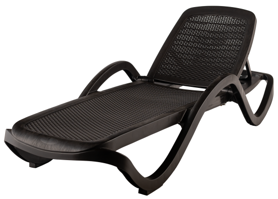 Шезлонг Capri 195x73x41 см пластик темно-коричневый