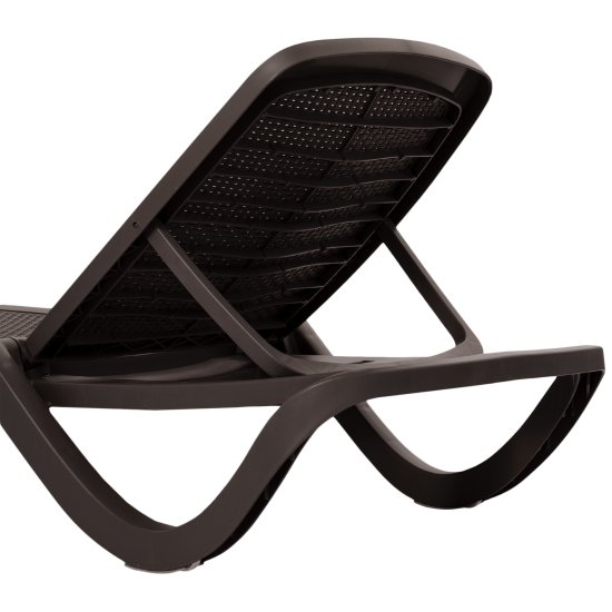 Шезлонг Capri 195x73x41 см пластик темно-коричневый