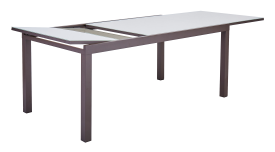 Садовый стол раздвижной Naterial Lyra II 1880 см 180/260x96x75 алюминий/стекло мокко