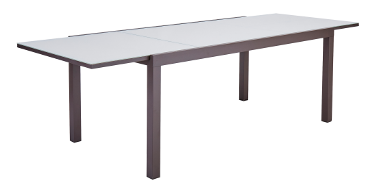 Садовый стол раздвижной Naterial Lyra II 1880 см 180/260x96x75 алюминий/стекло мокко