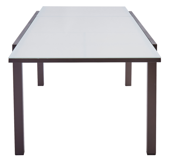 Садовый стол раздвижной Naterial Lyra II 1880 см 180/260x96x75 алюминий/стекло мокко