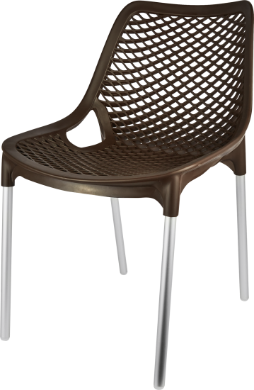 Стул садовый Эврика 45x60x77.5 см пластик коричневый