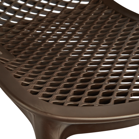 Стул садовый Эврика 45x60x77.5 см пластик коричневый