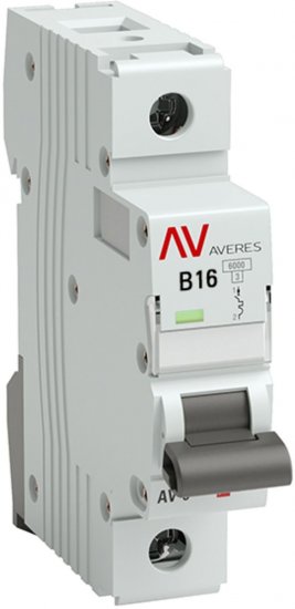 Автоматический выключатель EKF Averes AV-6 1P B16 А 6 кА mcb6-1-16B-av