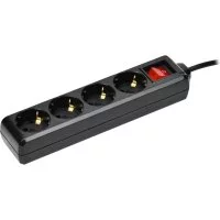 Удлинитель IEK у04к 4 места с/з 3м 3x1мм2 16а 250в чер.