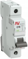 Автоматический выключатель EKF Averes AV-6 1P C16 А 6 кА mcb6-1-16C-av